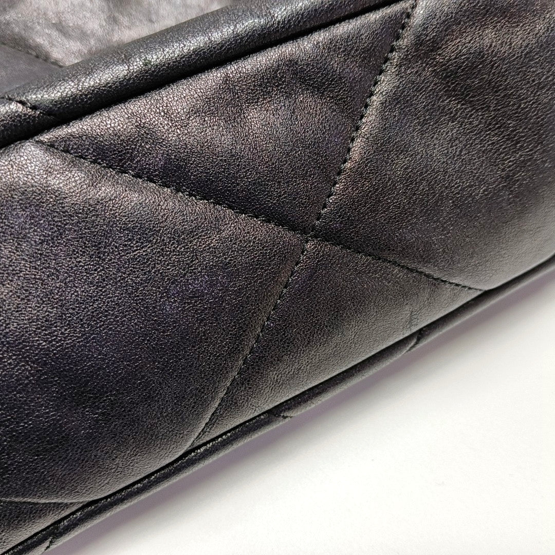 CHANEL 19 Large Quilted Lambskin Black