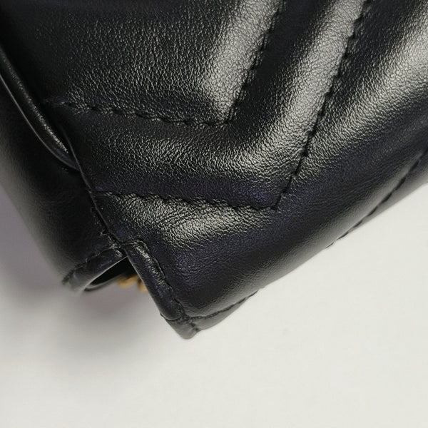 GG Marmont Mini Quilted Calfskin Black