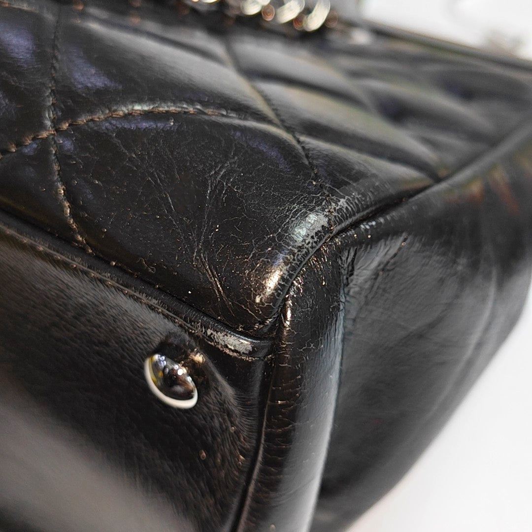 Small Quilted Calfskin Black