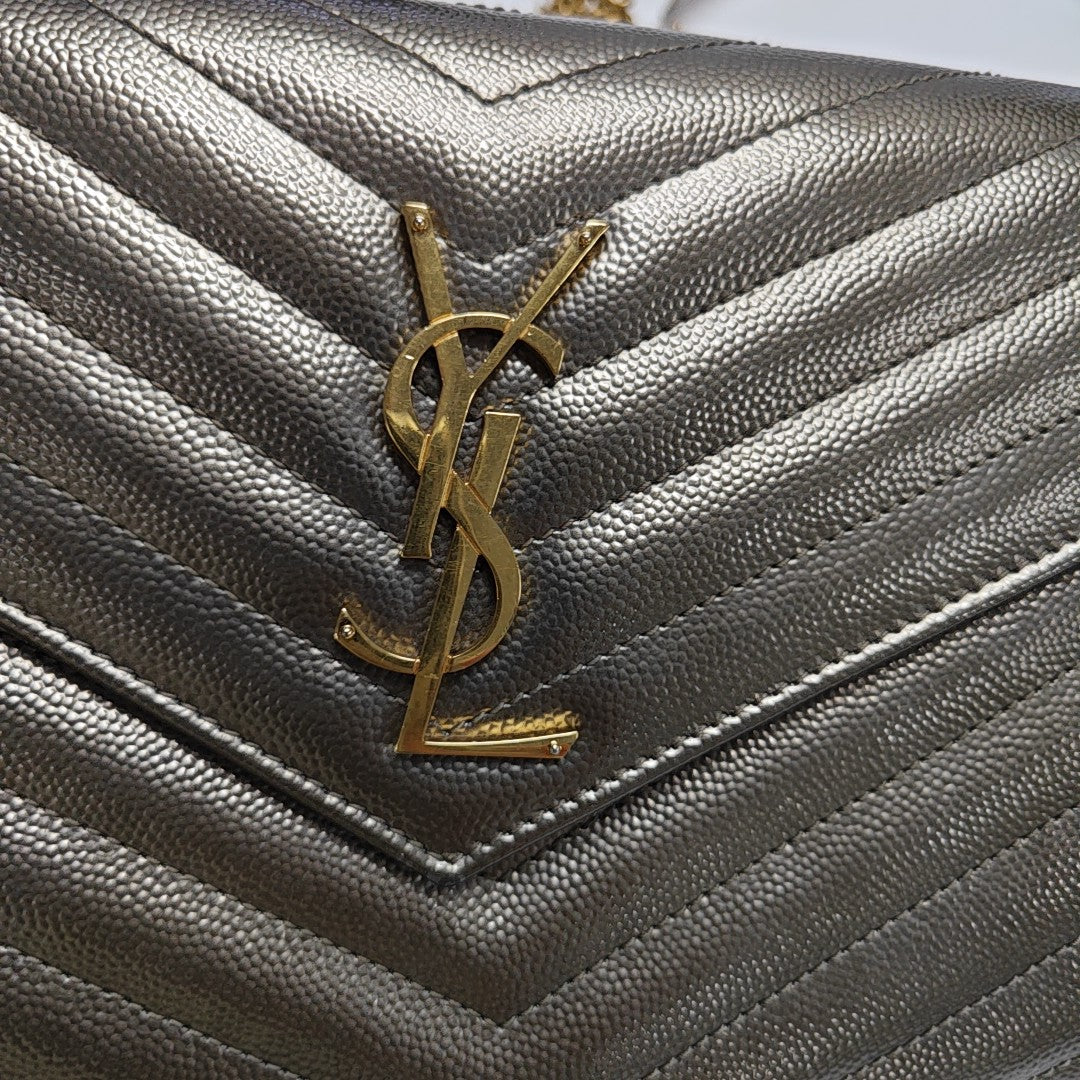 MONOGRAM Medium Chevron Calfskin Beige