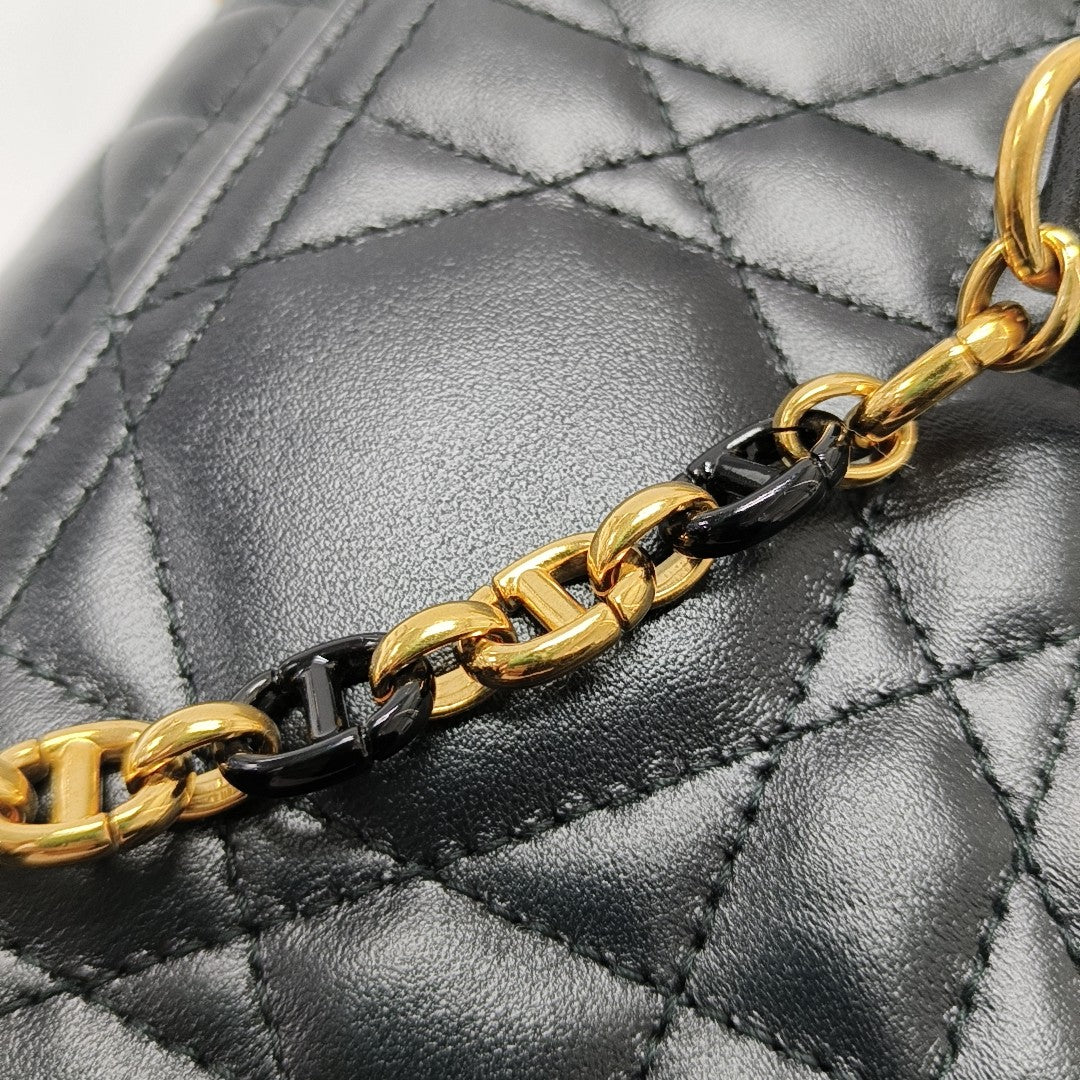 Miss Caro Mini Cannage Lambskin Black