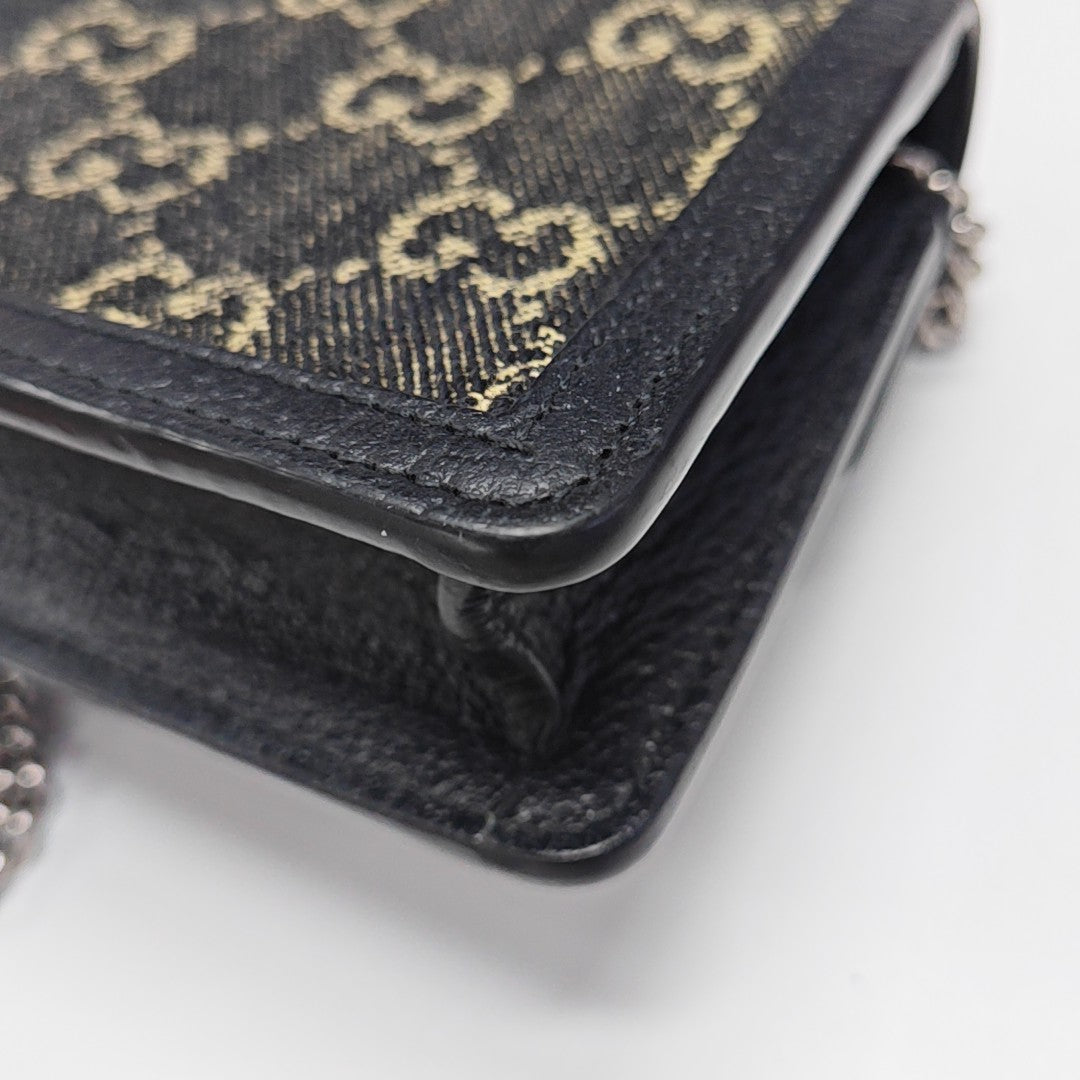 Dionysus Super Mini Monogram Denim Black