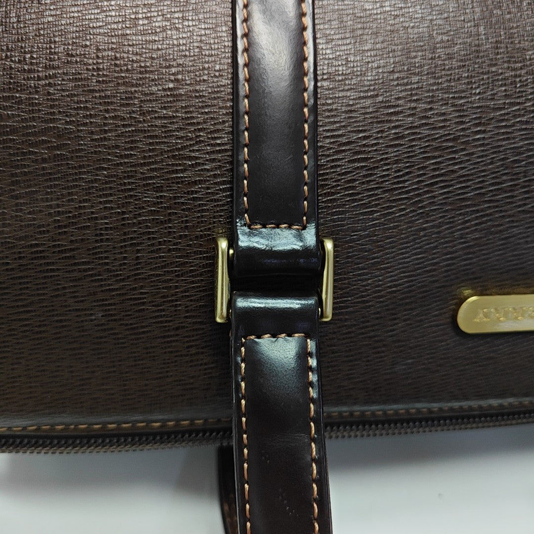 Calfskin Top Handle Bag Brown