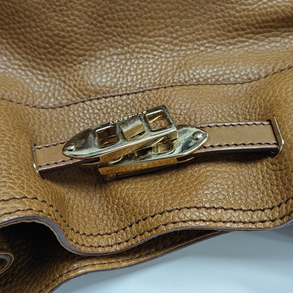 Calfskin Shoulder Bag Brown