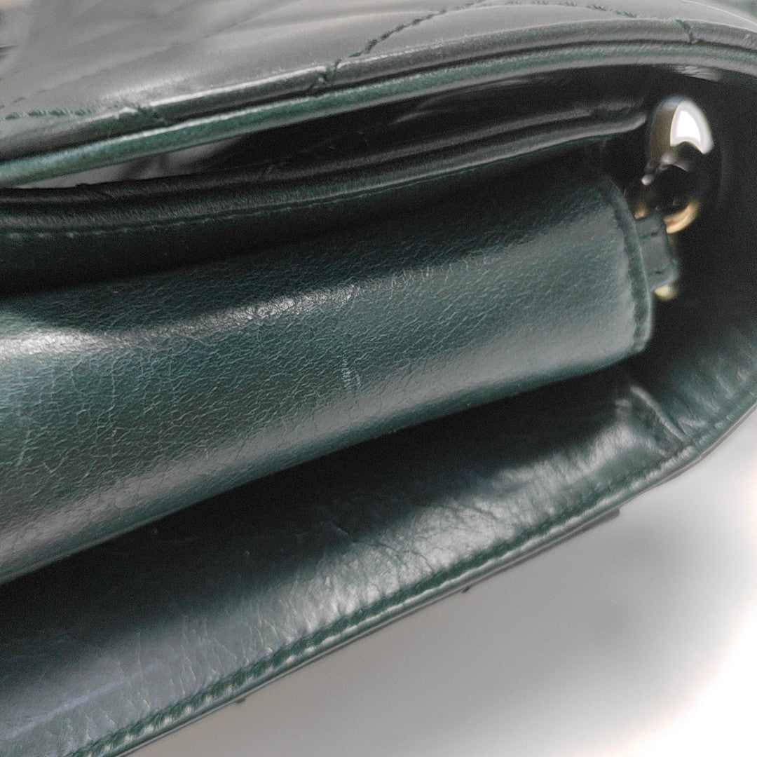 PREFECT EDGE Large Quilted Calfskin Green
