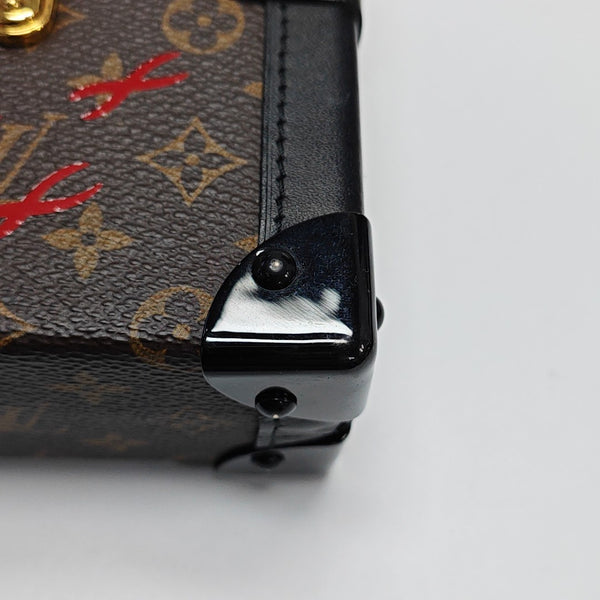 PETITE MALLE Monogram Coated Canvas Brown