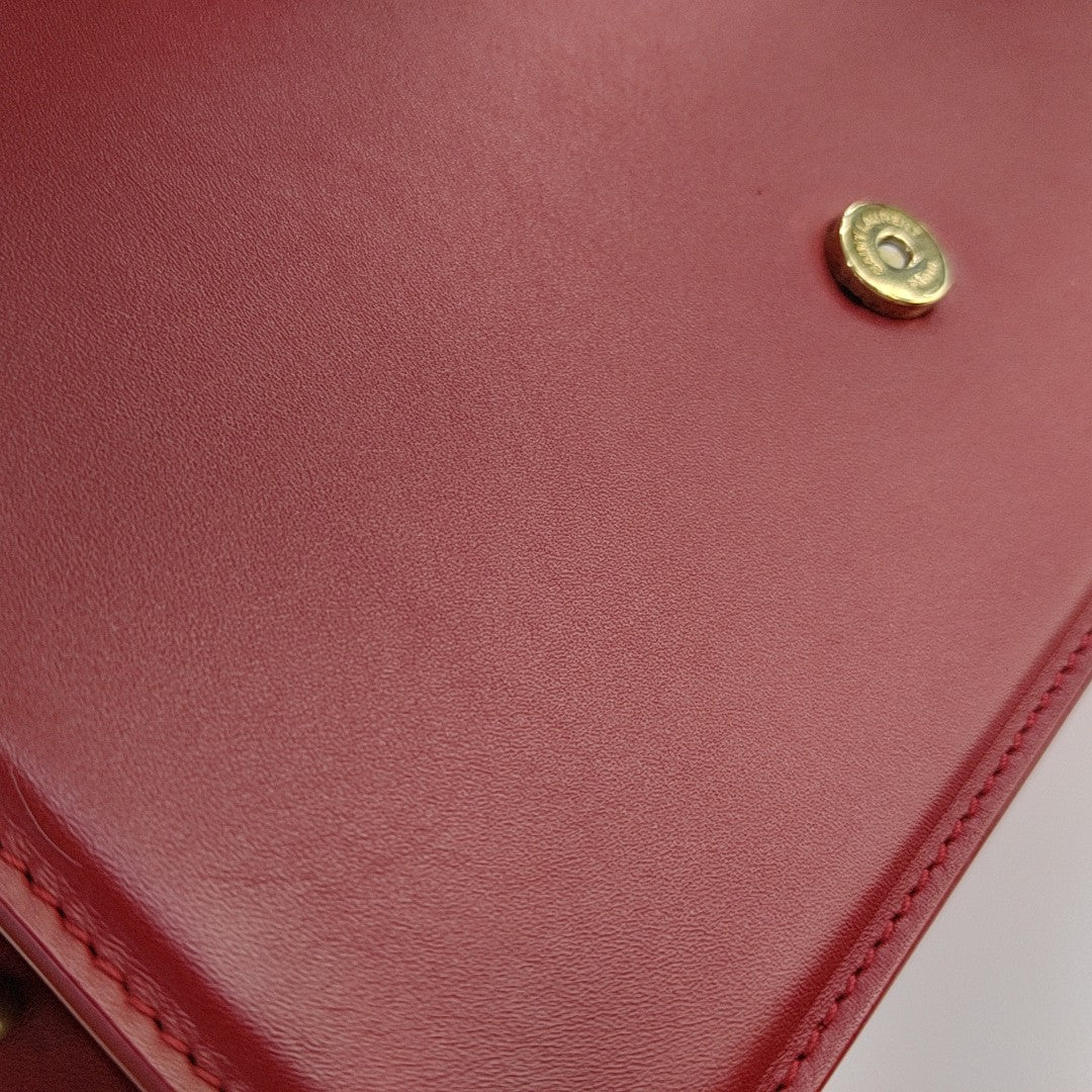 Calfskin Shoulder Bag Red