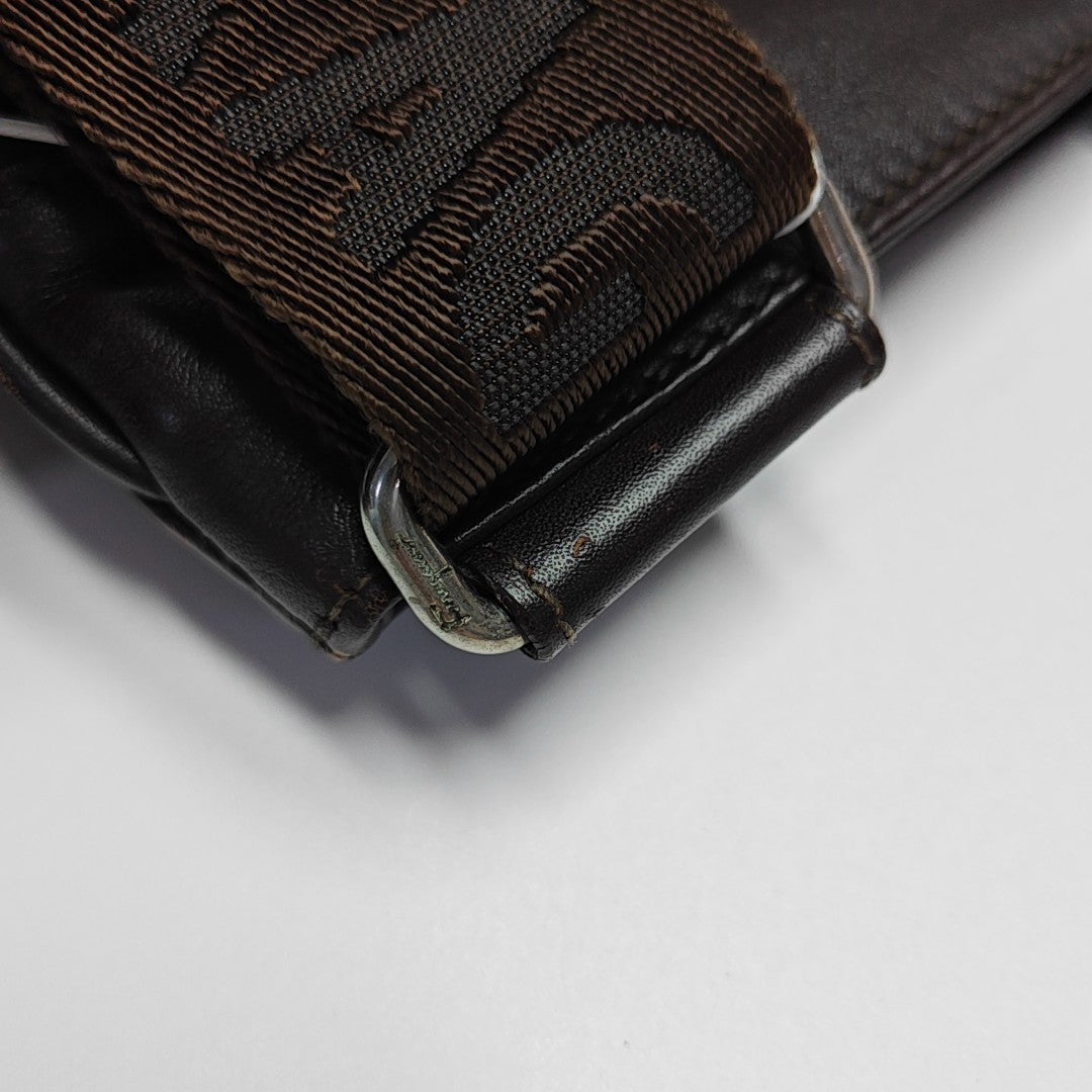 Calfskin Crossbody Bag Brown