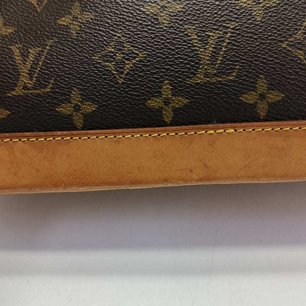 ALMA PM Monogram Coated Canvas Brown