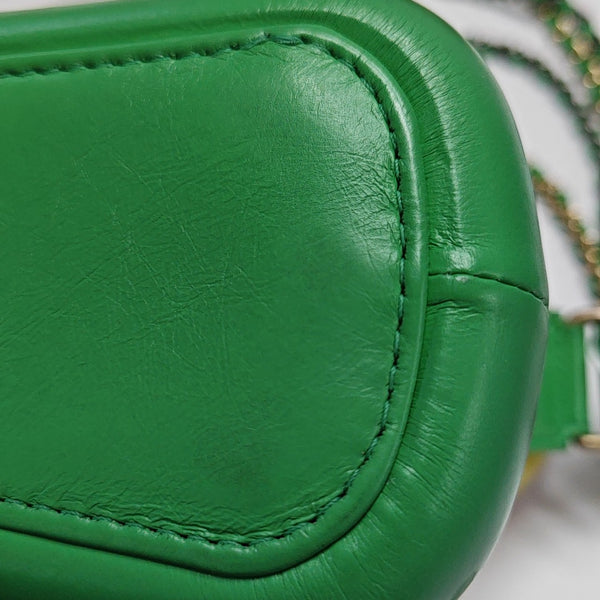 GABRIELLE Small Quilted Suede Yellow