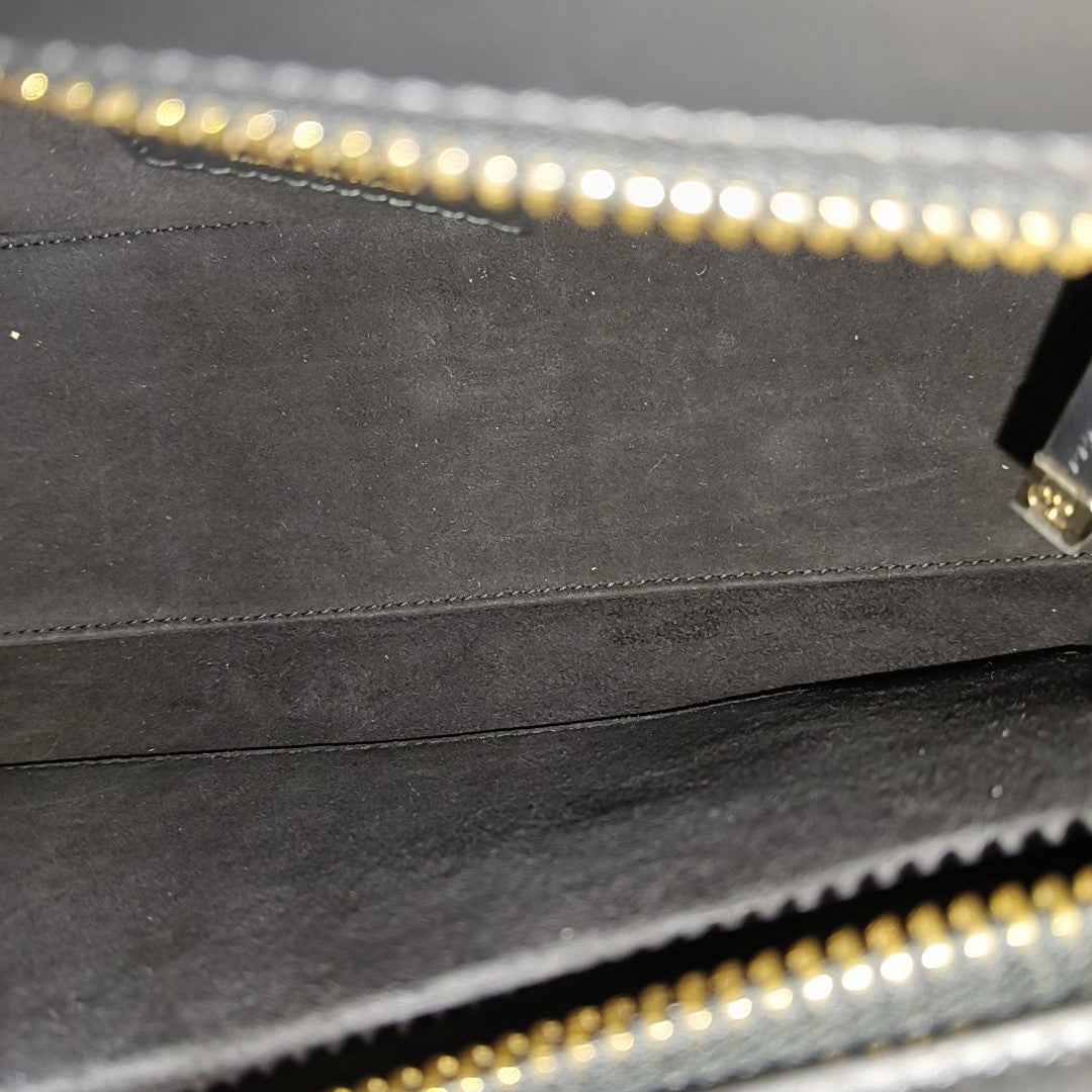 Lady D-Sire Medium Cannage Calfskin Black