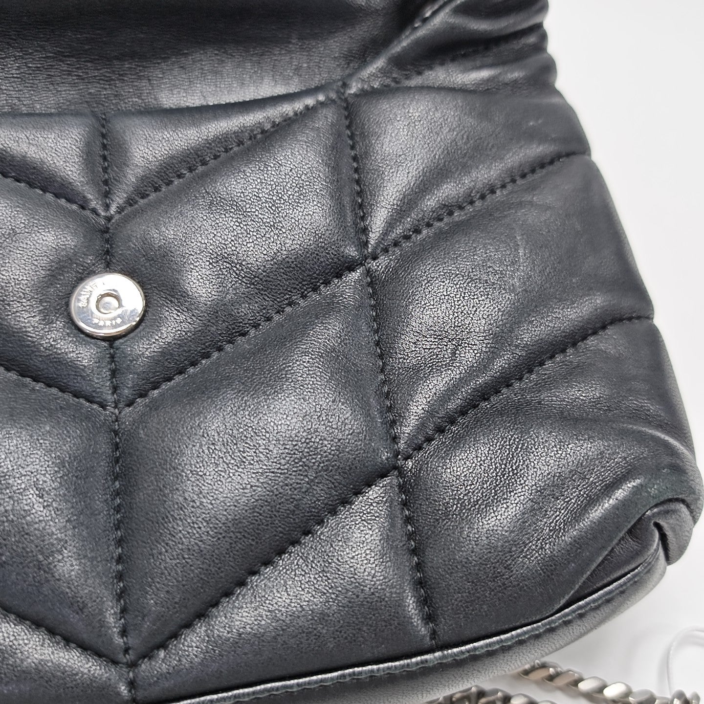 PUFFER Mini Chevron Lambskin Black
