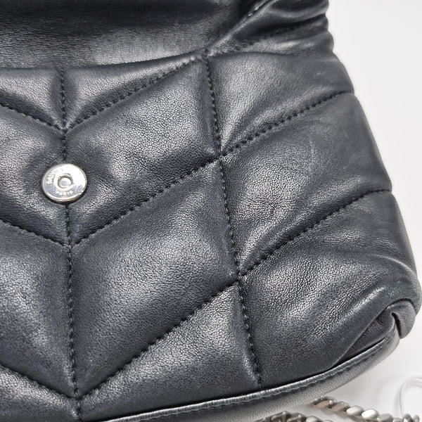 PUFFER Mini Chevron Lambskin Black