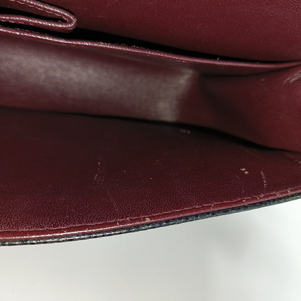 CLASSIC FLAP Medium Quilted Grained Calfskin Black
