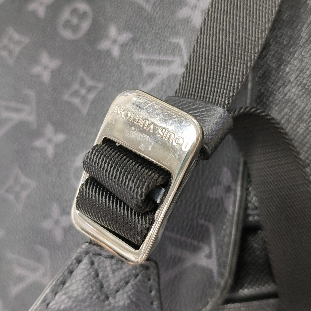 TAIGARAMA Monogram Coated Canvas Black
