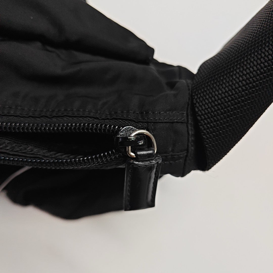 Nylon Shoulder Bag Black