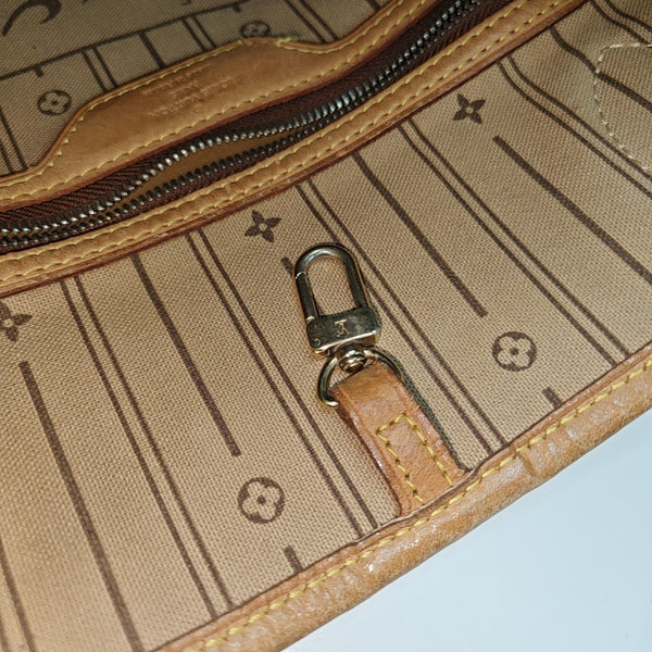 NEVERFULL MM Monogram Coated Canvas Brown