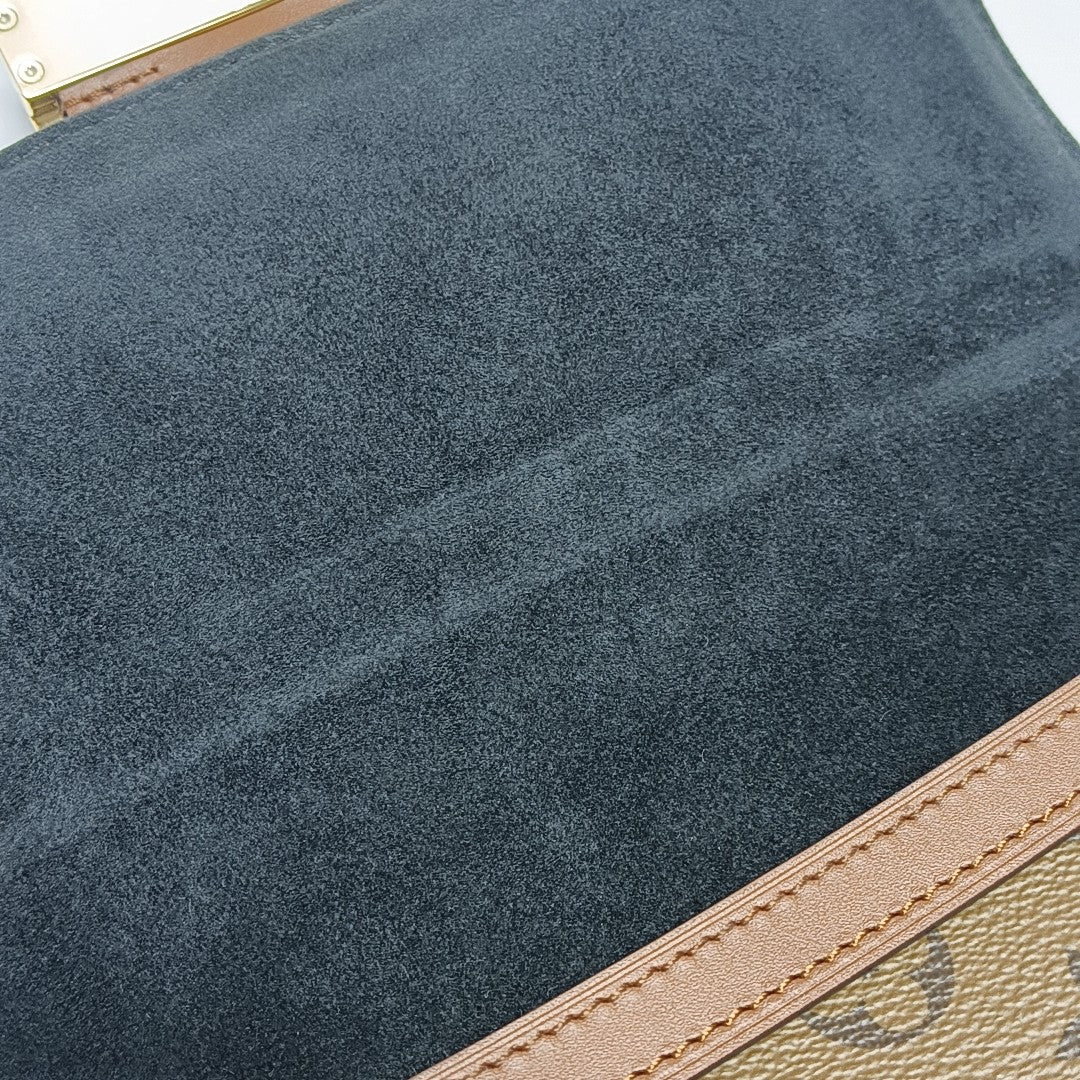 DAUPHINE MM Monogram Coated Canvas Brown