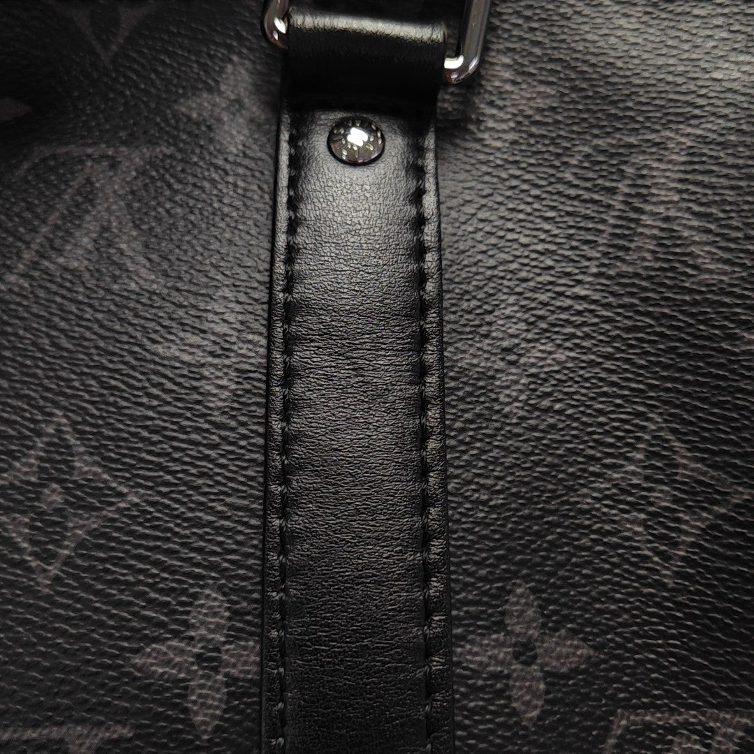 KEEPALL 25 Monogram Coated Canvas Black