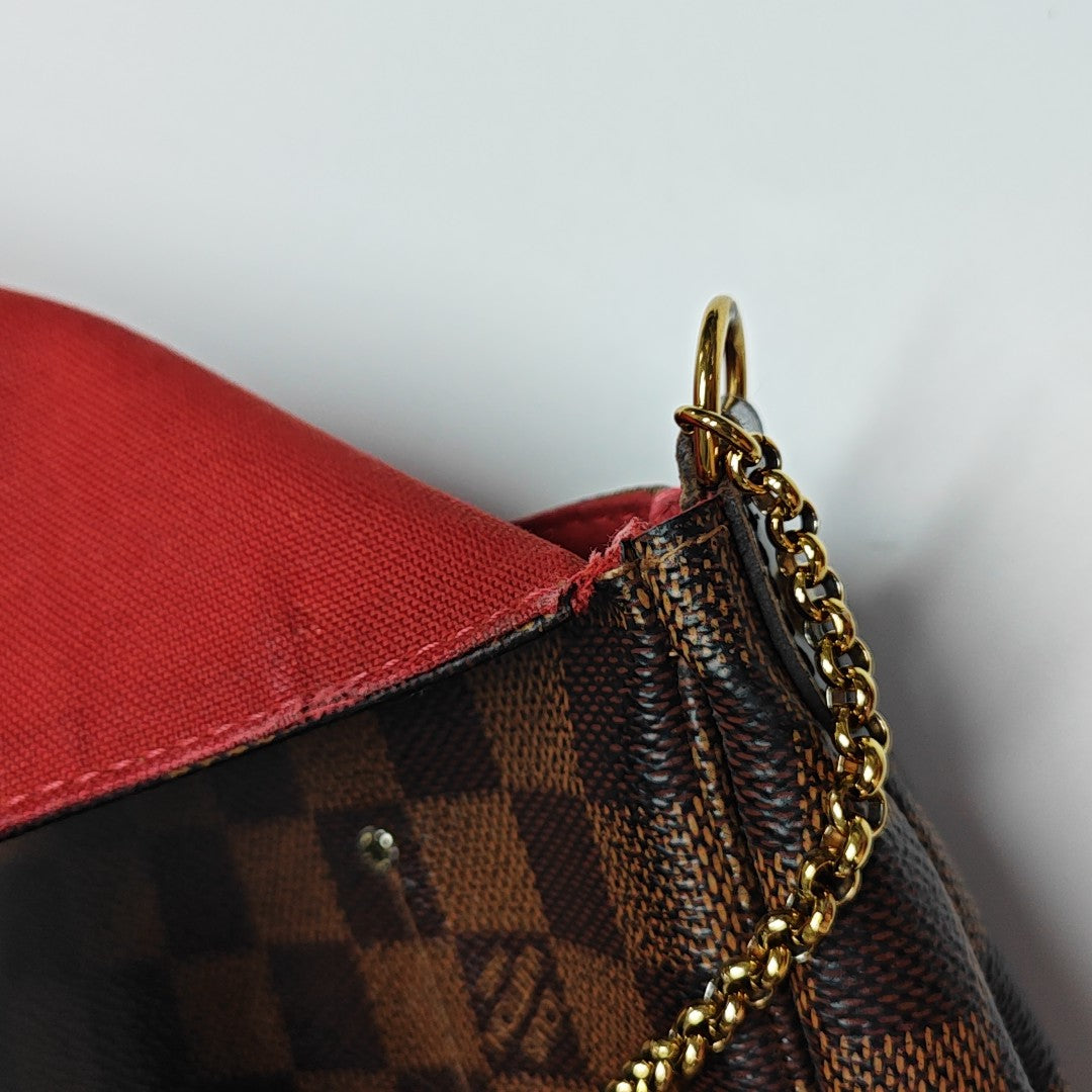 FAVORITE PM Damier Ebene Coated Canvas Brown