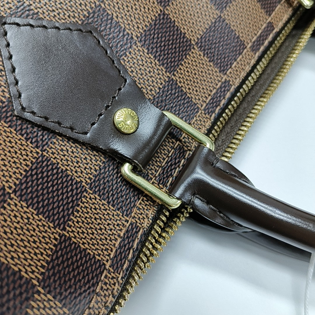 SPEEDY 25 Lona revestida Damier Ebene Marrón