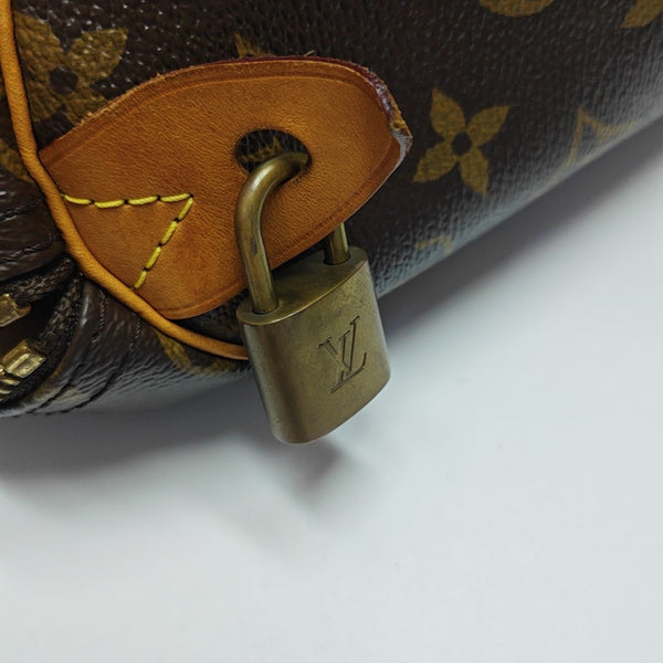 SPEEDY 30 Monogram Coated Canvas Brown