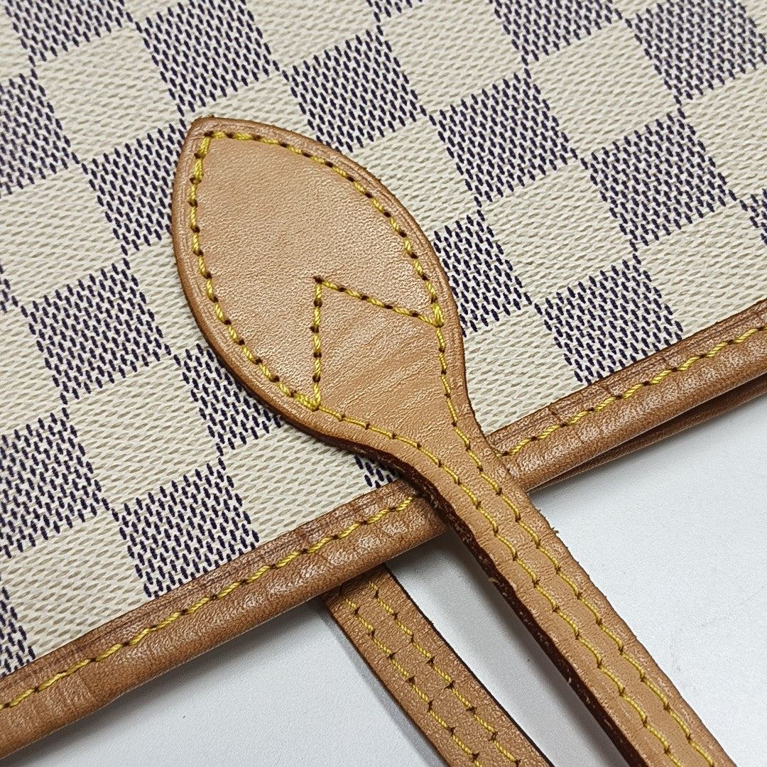 NEVERFULL MM Damier Azur Coated Canvas White