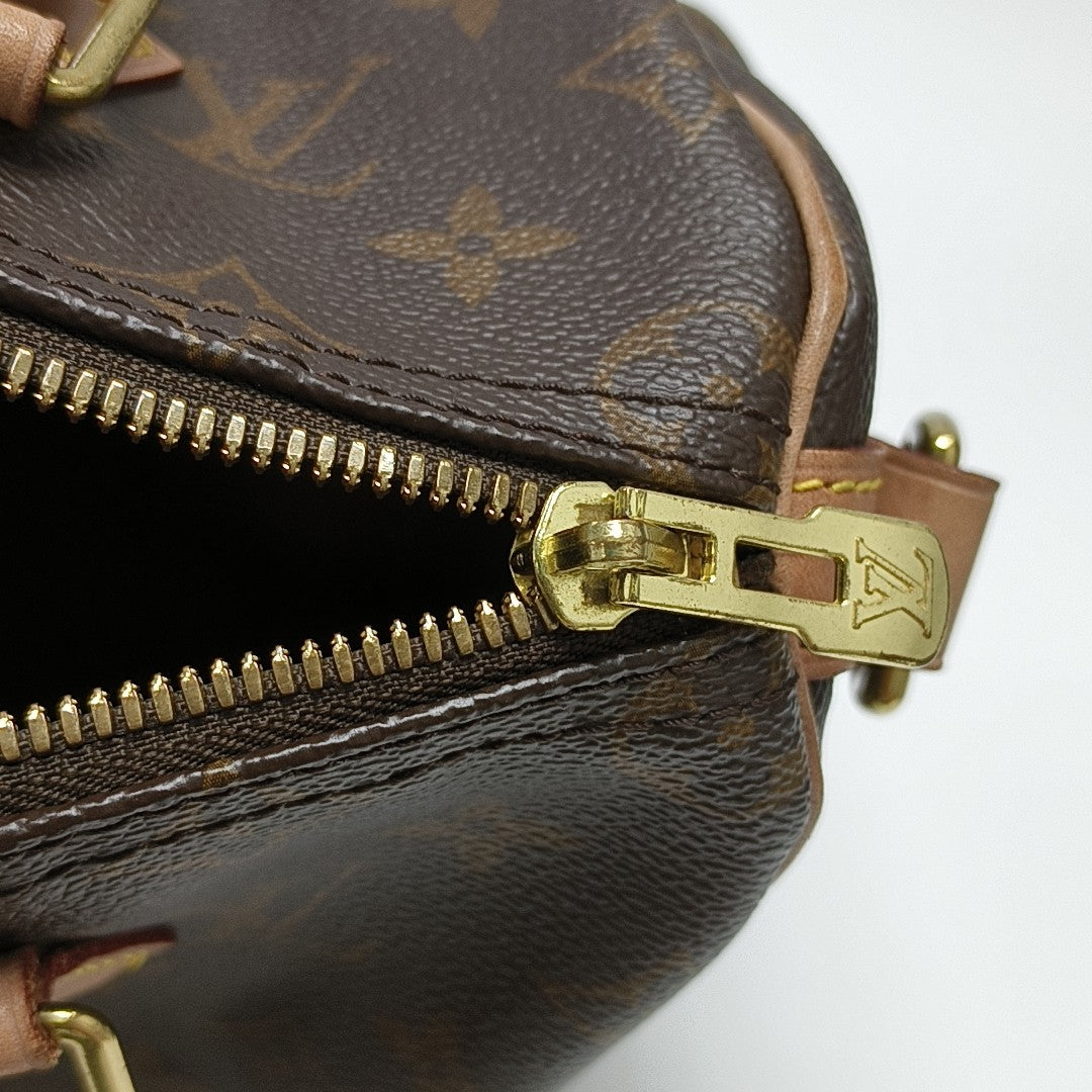 SPEEDY 25 Monogram Coated Canvas Brown