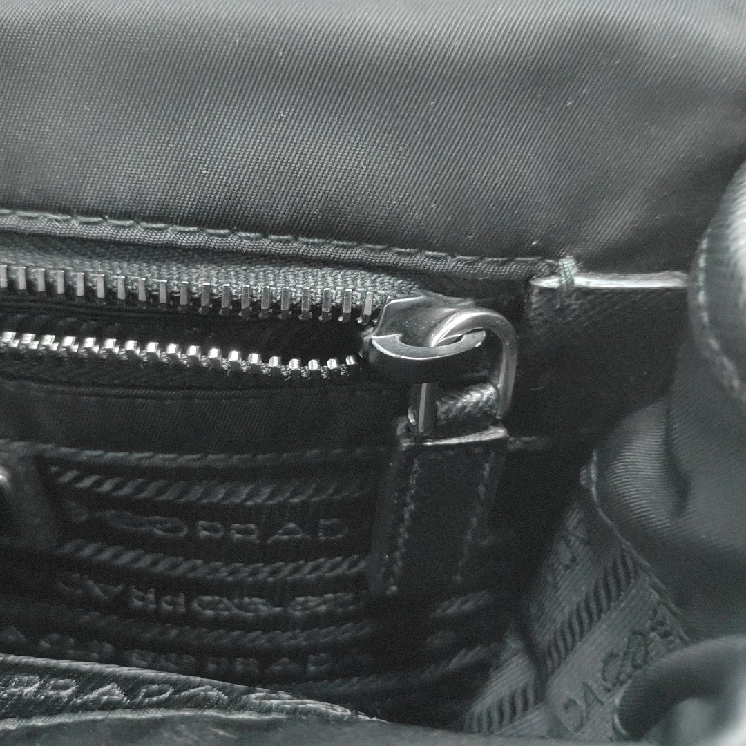 Nylon Shoulder Bag Black