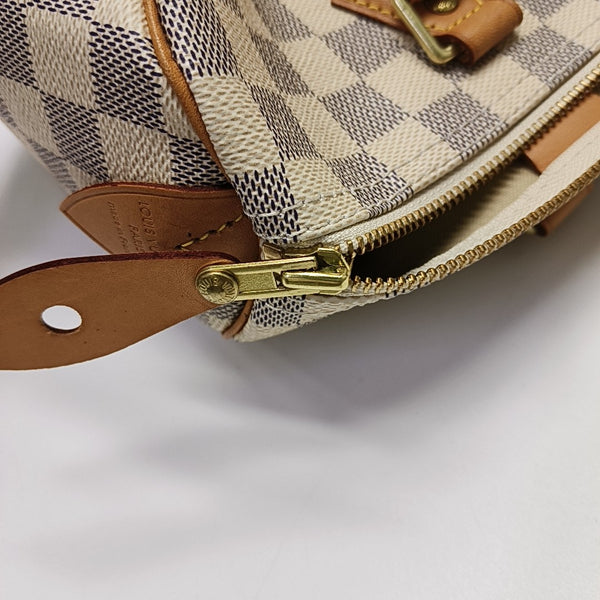 SPEEDY 30 Damier Azur Coated Canvas White