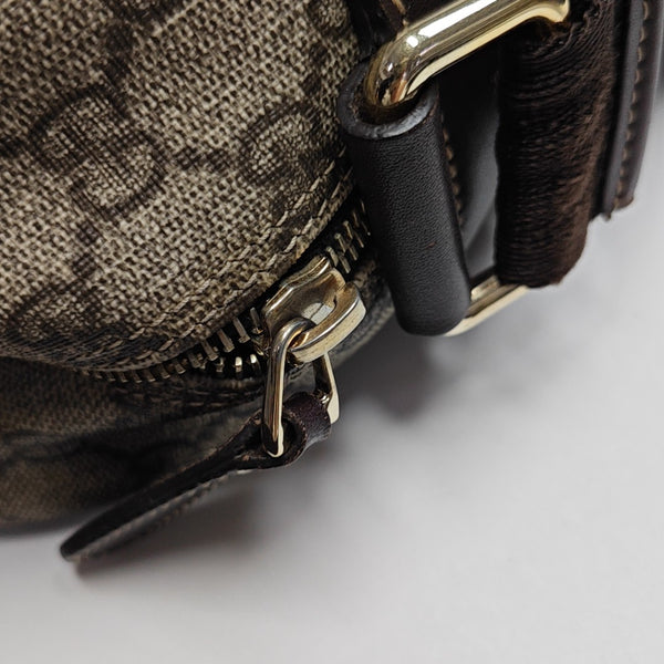 Monogram Coated Canvas Crossbody Bag Black