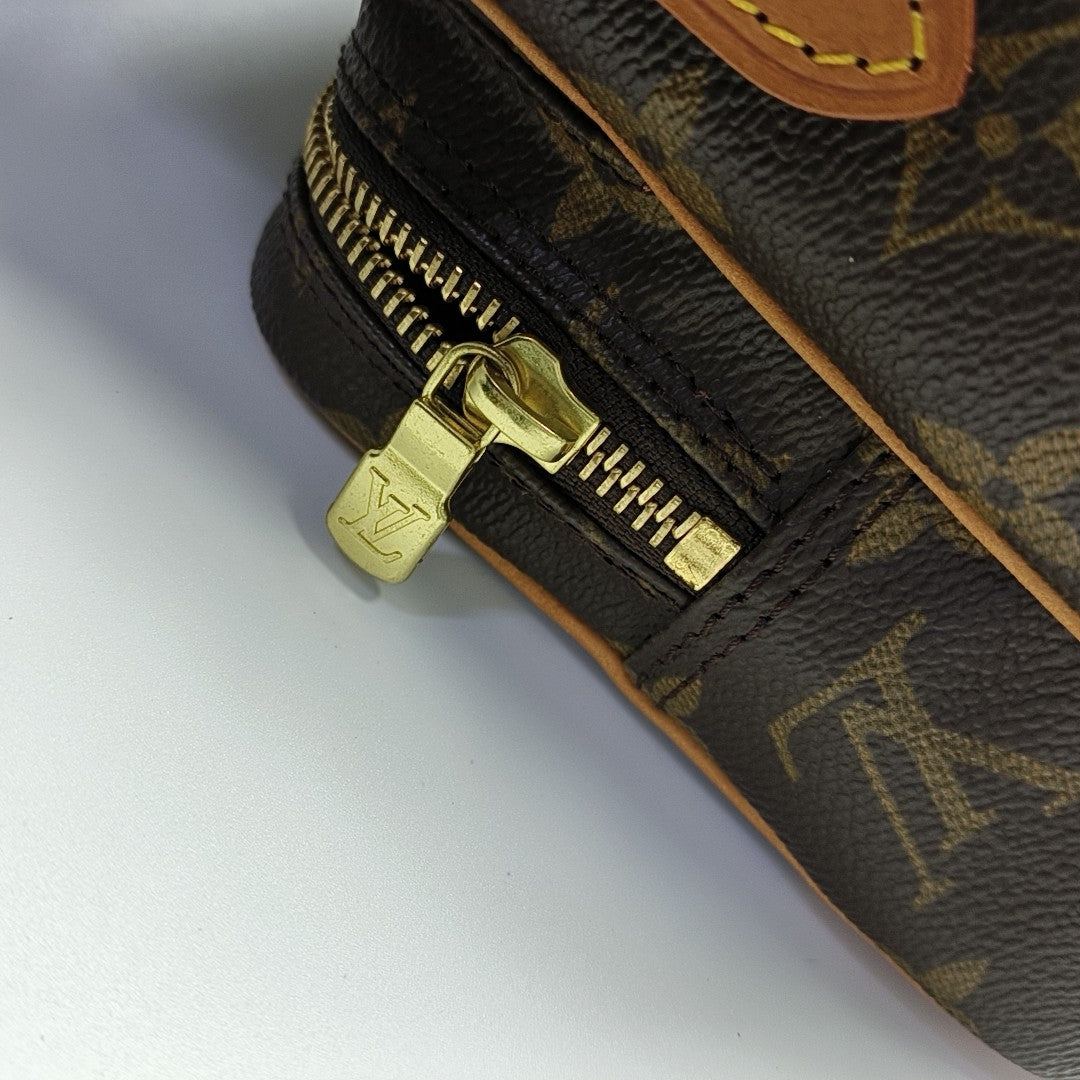 DANUBE Monogram Coated Canvas Brown