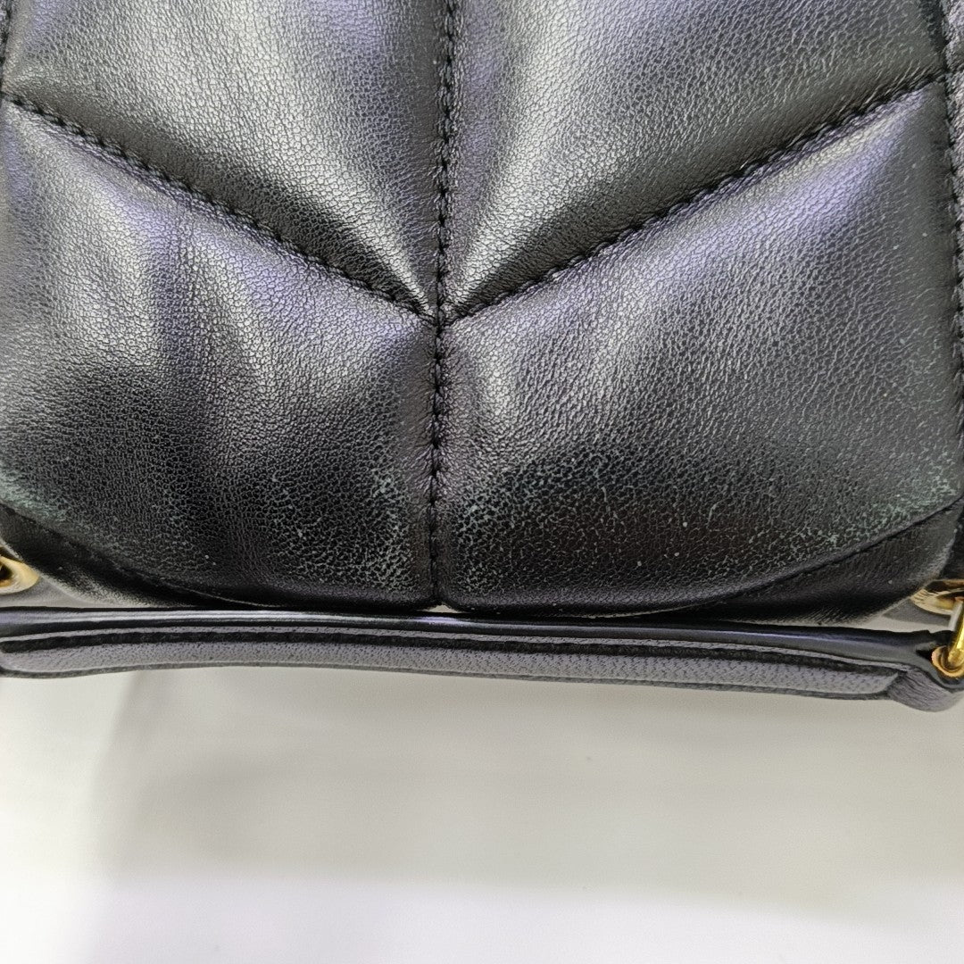 PUFFER Mini Chevron Lambskin Black