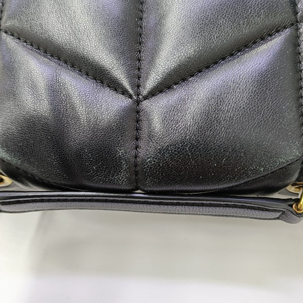 PUFFER Mini Chevron Lambskin Black