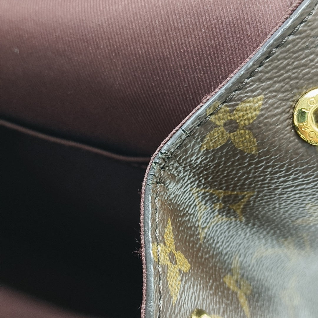 CLUNY MM Monogram Coated Canvas Brown