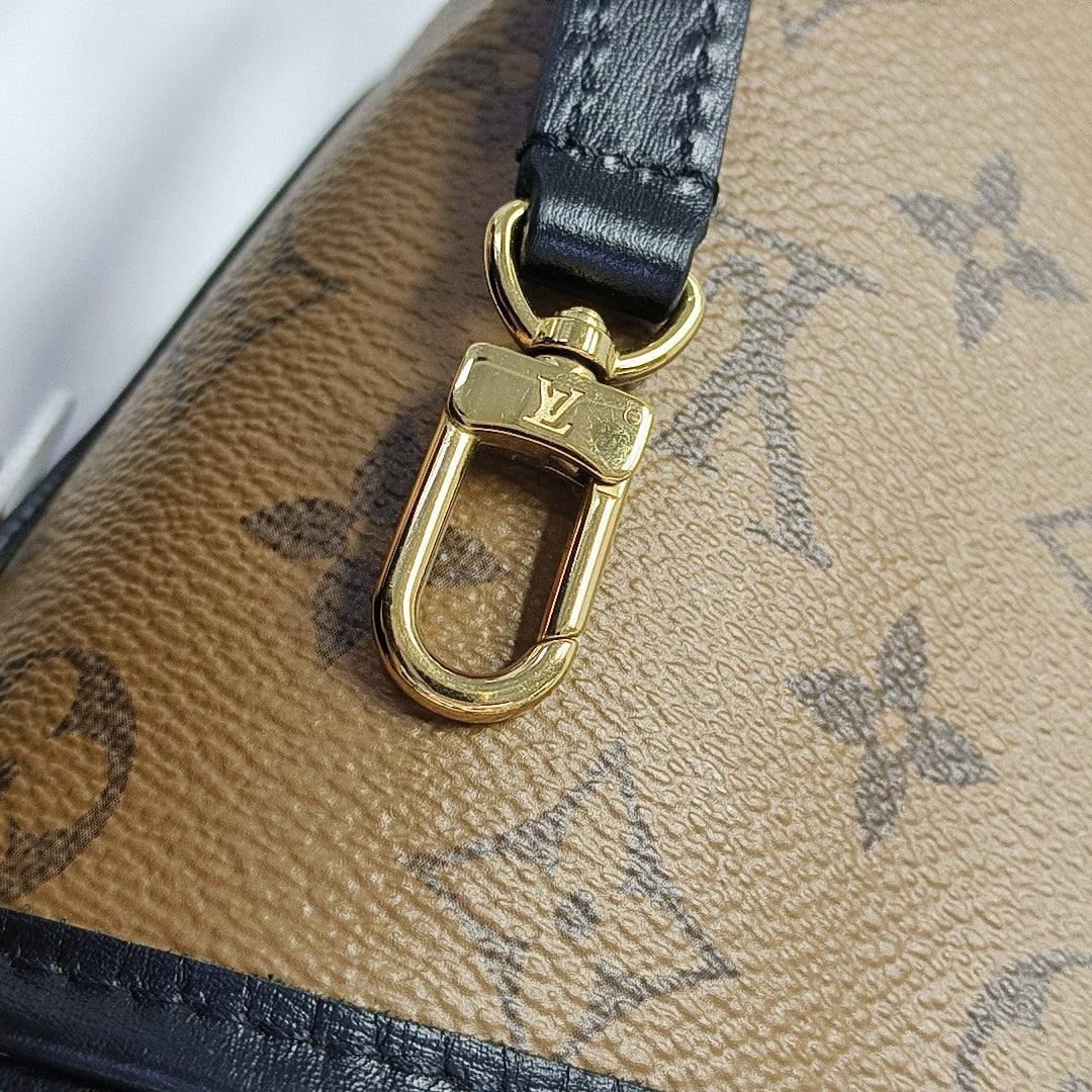 NOÉ PURSE LV CHARMS Monogram Coated Canvas Brown