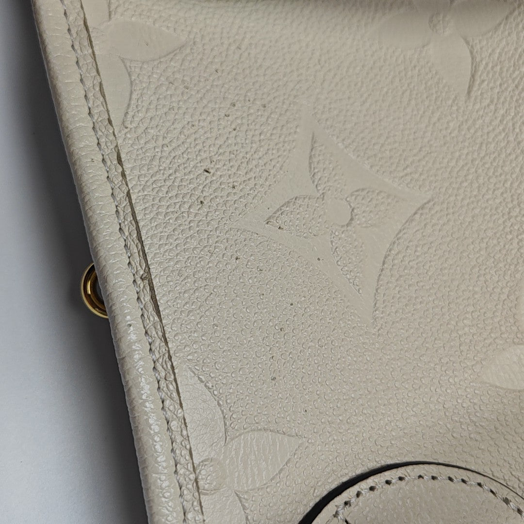 NEVERFULL MM Monogram Calfskin Beige