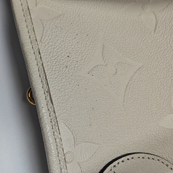 NEVERFULL MM Monogram Calfskin Beige