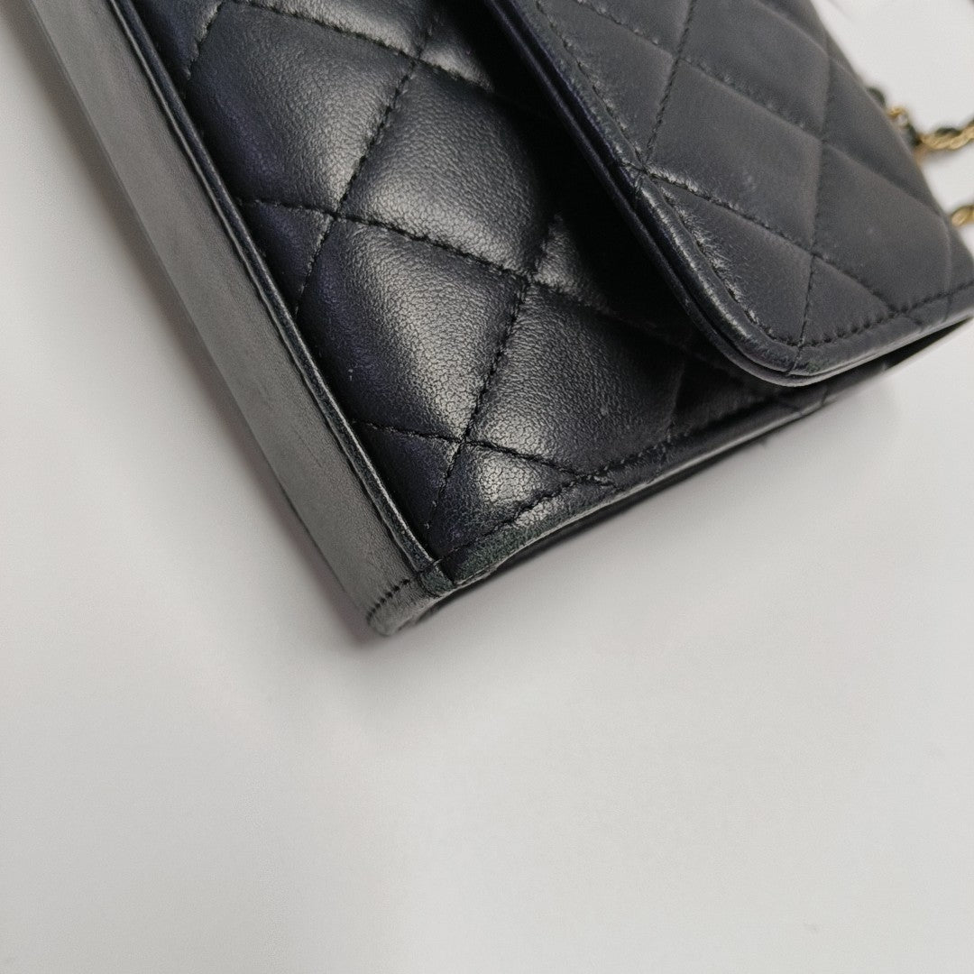 WOC Quilted Lambskin Black