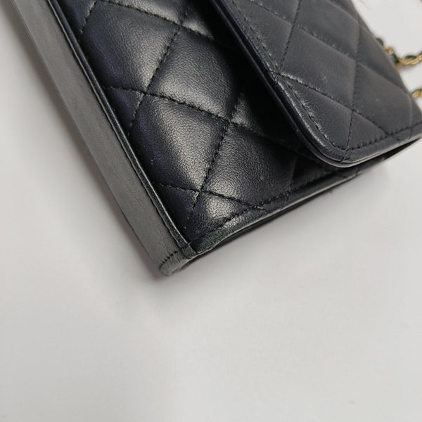 WOC Quilted Lambskin Black