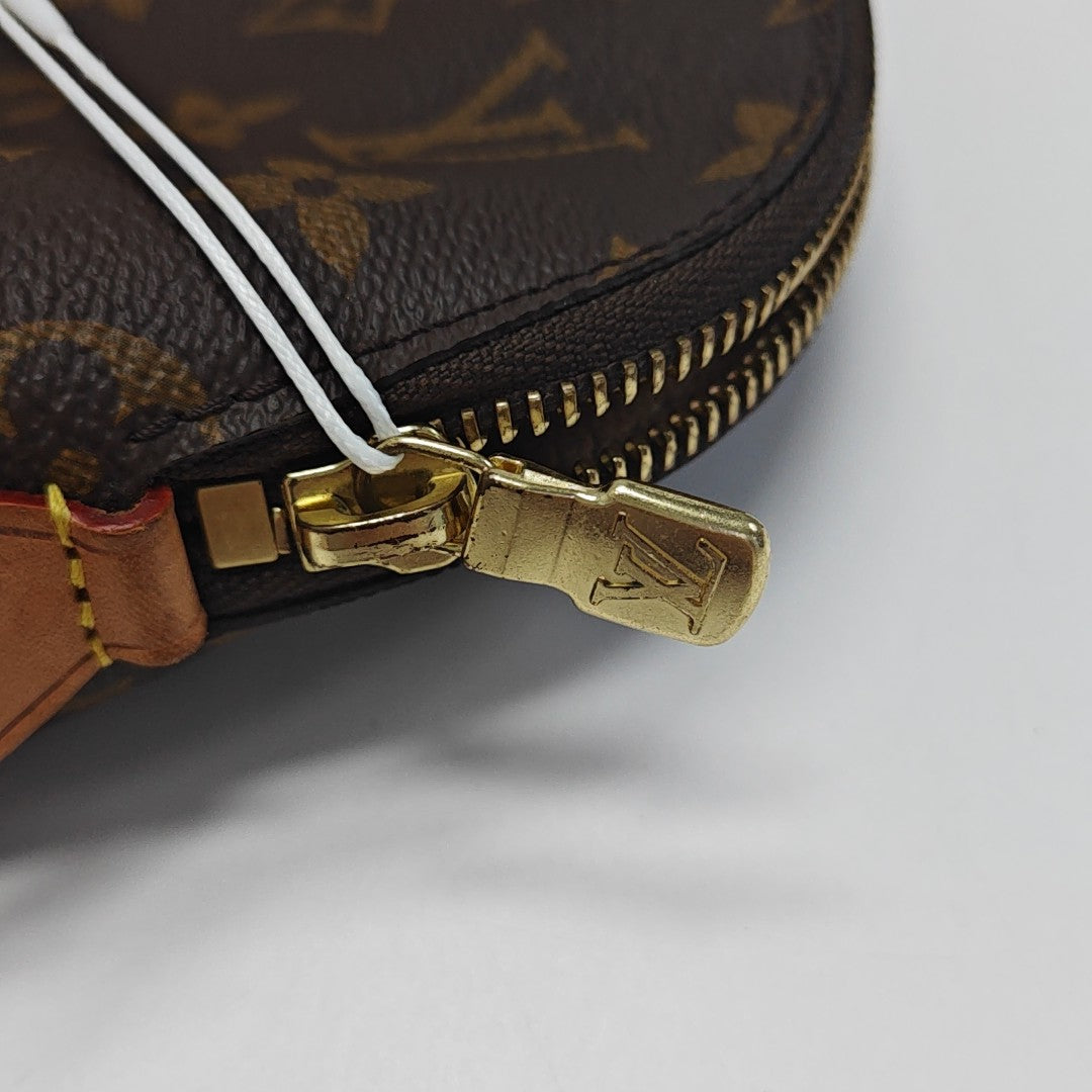 COSMETIC Monogram Coated Canvas Brown