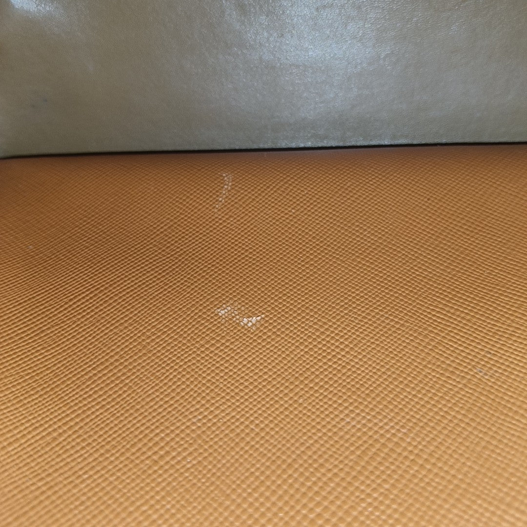 Double Large Saffiano Calfskin Orange