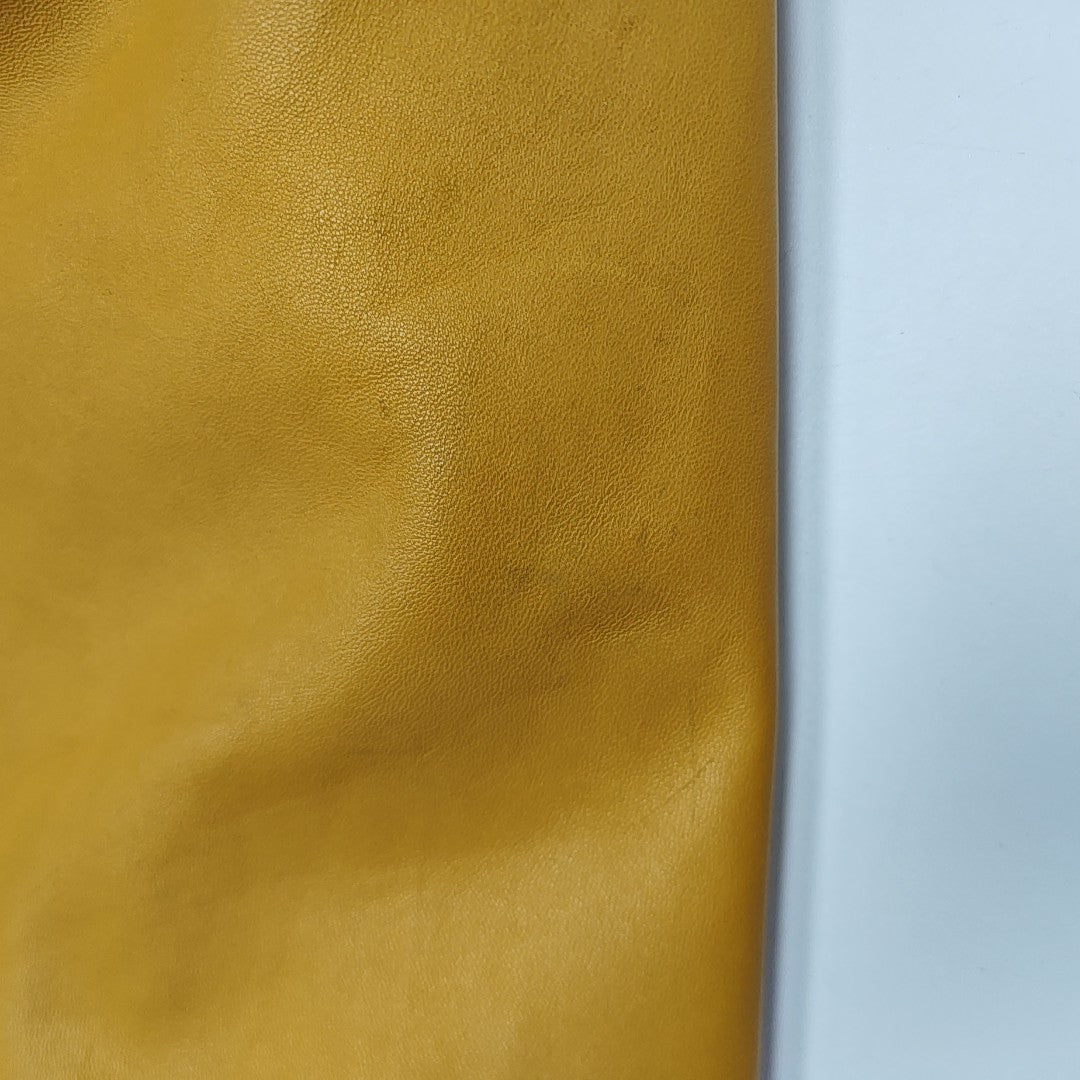 Calfskin Top Handle Bag Yellow