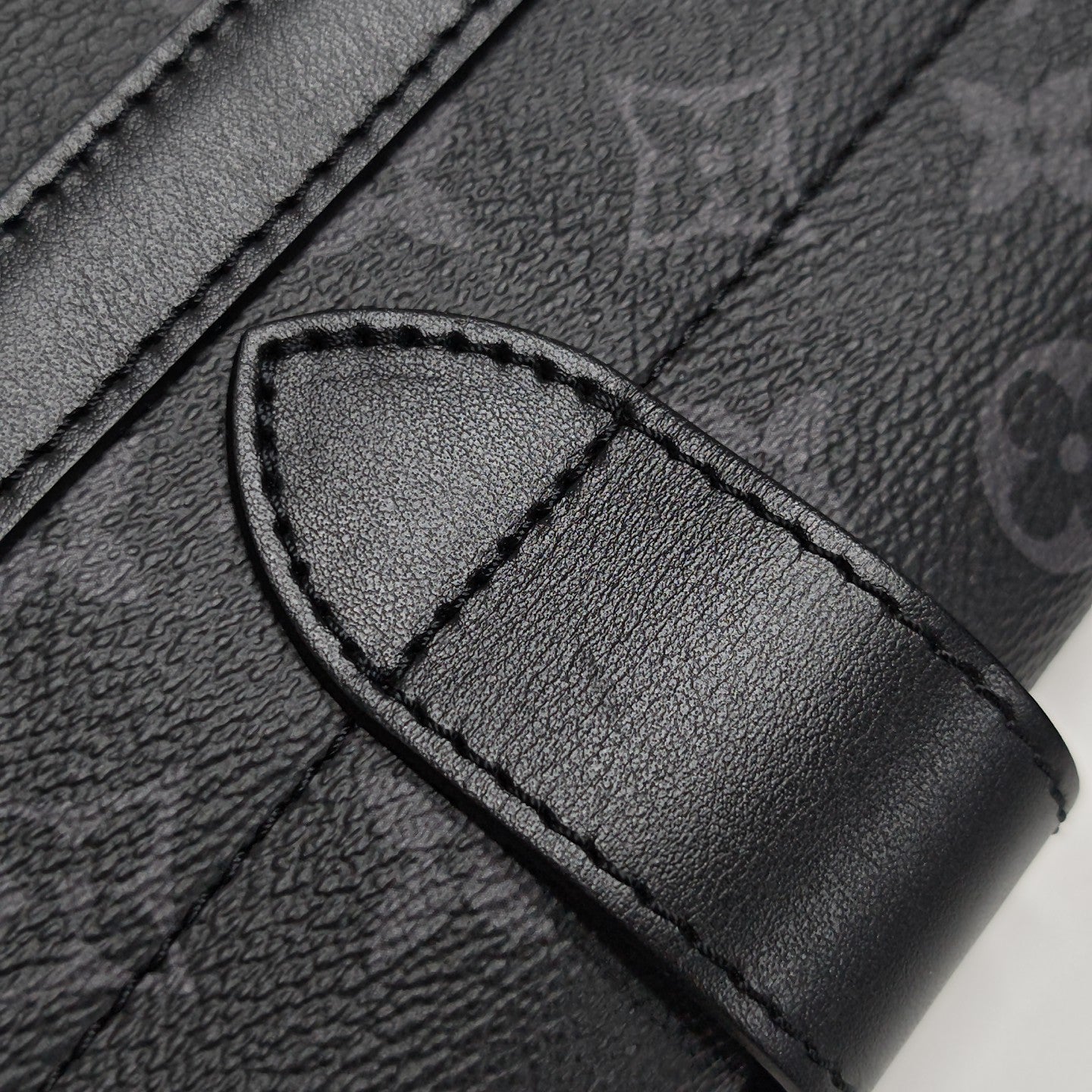 SAUMUR Monogram Coated Canvas Black