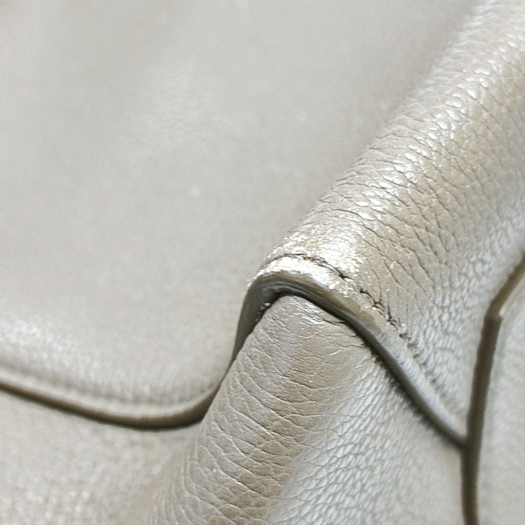 Authenticated pre-owned  SANGLE Small Calfskin Gray - Bucket Bag at Looply
