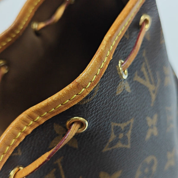 NÉONOÉ Nano Monogram Coated Canvas Brown