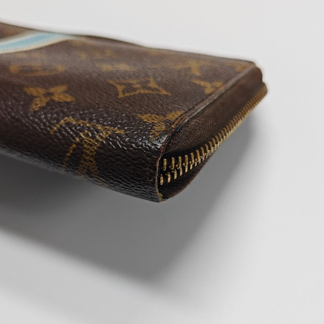 ZIPPY Monogram Coated Canvas Brown Wallet