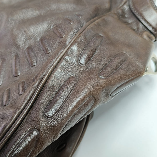 Calfskin Shoulder Bag Brown