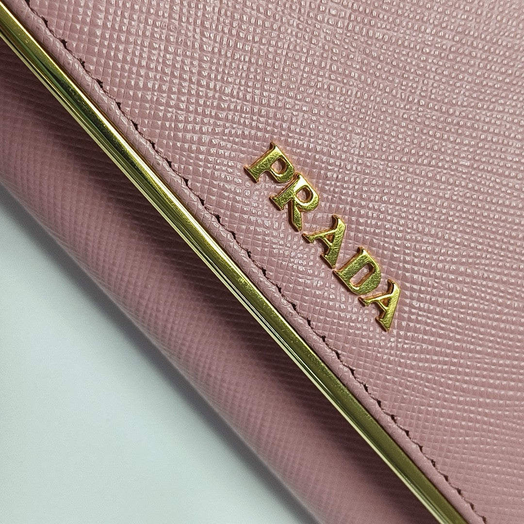 Saffiano Calfskin Wallet Pink