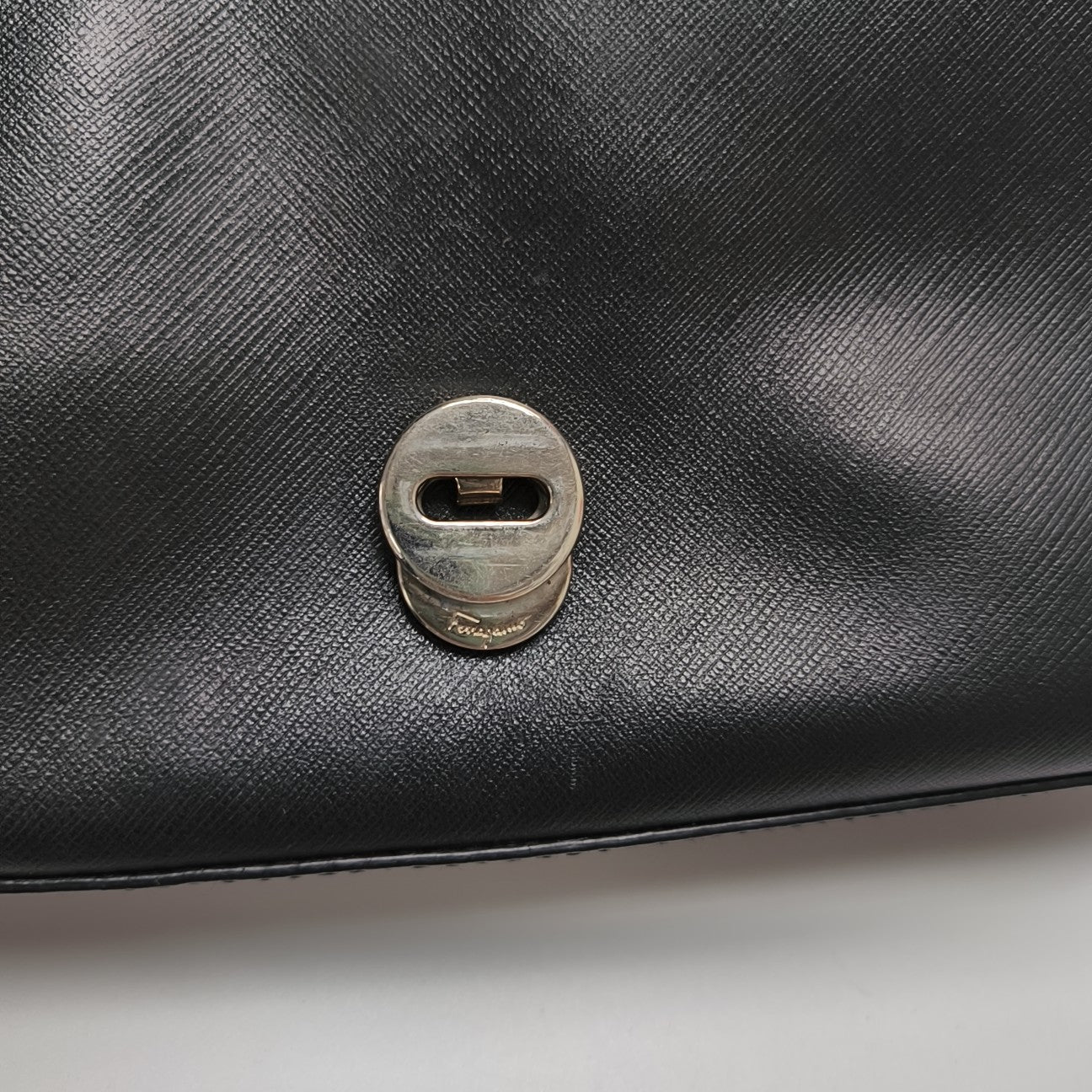 Calfskin Top Handle Bag Black